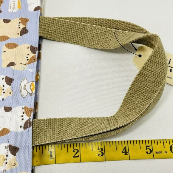 Moshi Tote Bag Purse Shopping Foldable Cat Kitten Pattern Zip Everyday Casual - Picture 9 of 12